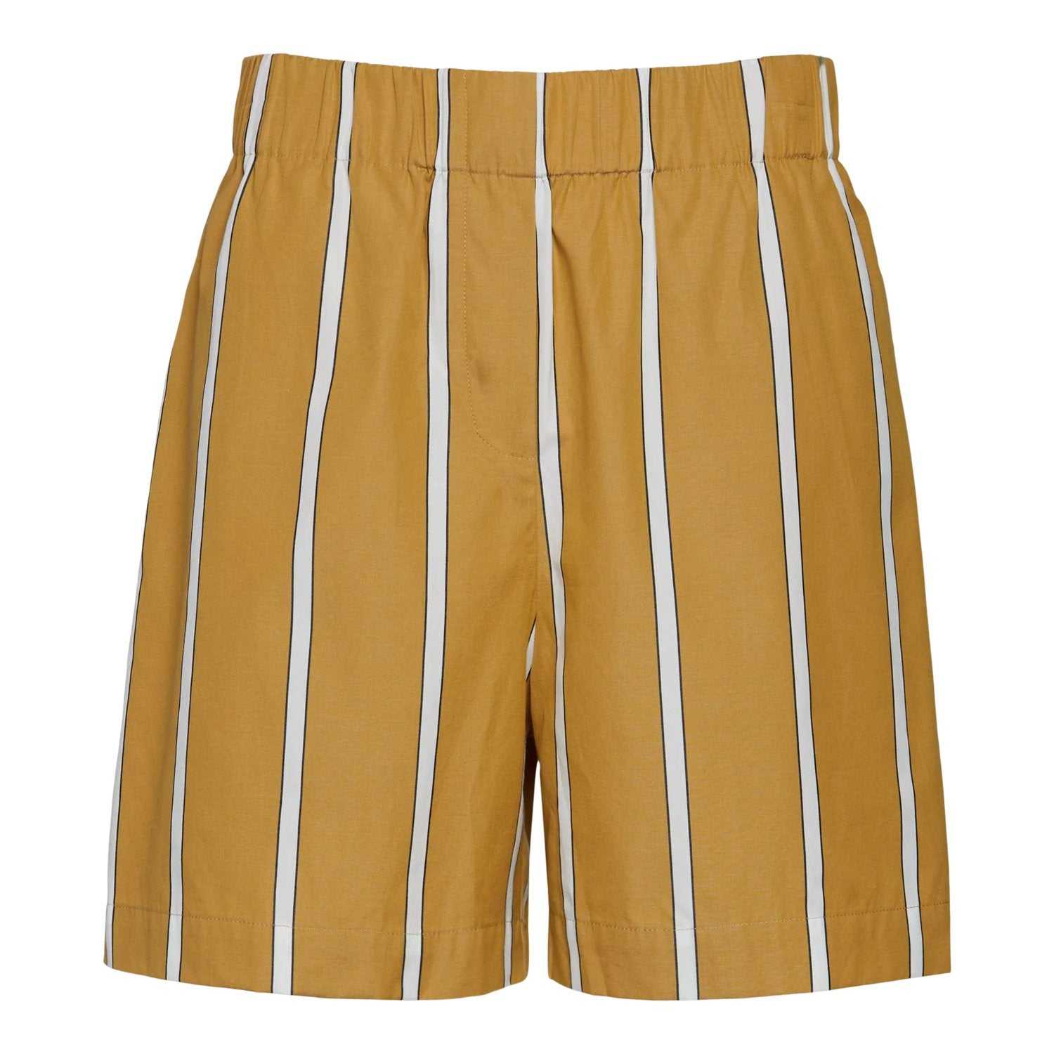 Cotton Striped Elastic Shorts