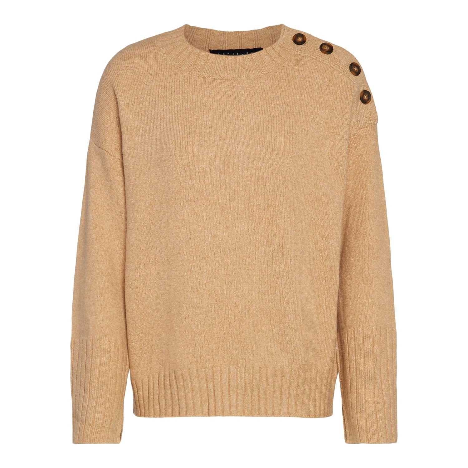 On Arrival Shoulder Button Sweater